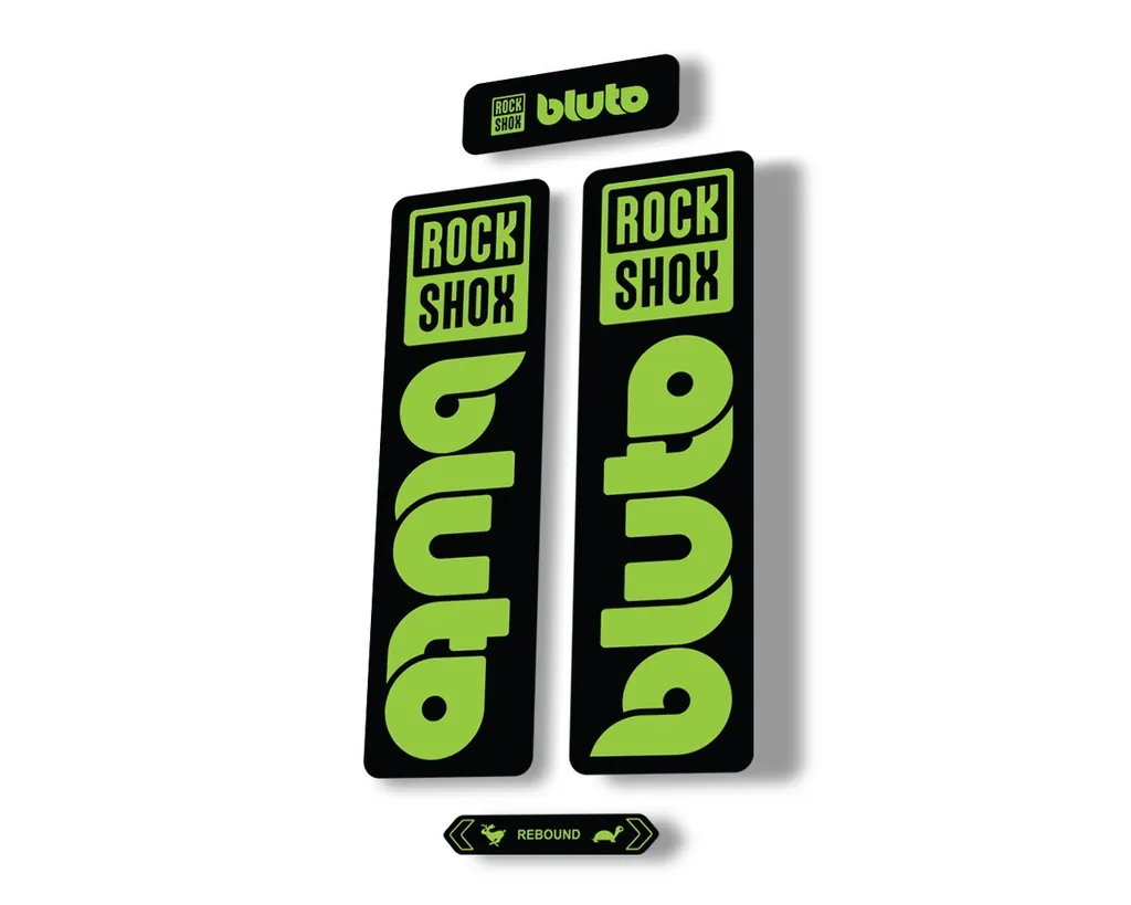 Rock Shox BLUTO 2021 Mountain Bike Cycling Decal Kit Sticker Adhesive Green