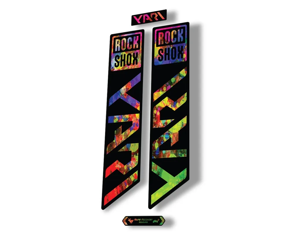 Rock Shox YARI 2021 Fork Decal Mountain Bike Cycling Sticker Adhesive Oil Slick