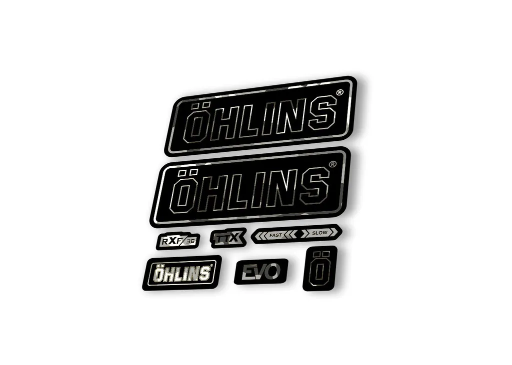Ohlins RXF36 EVO 2018 Rear Shock Decal Mountain Bike Cycling Sticker White Camo