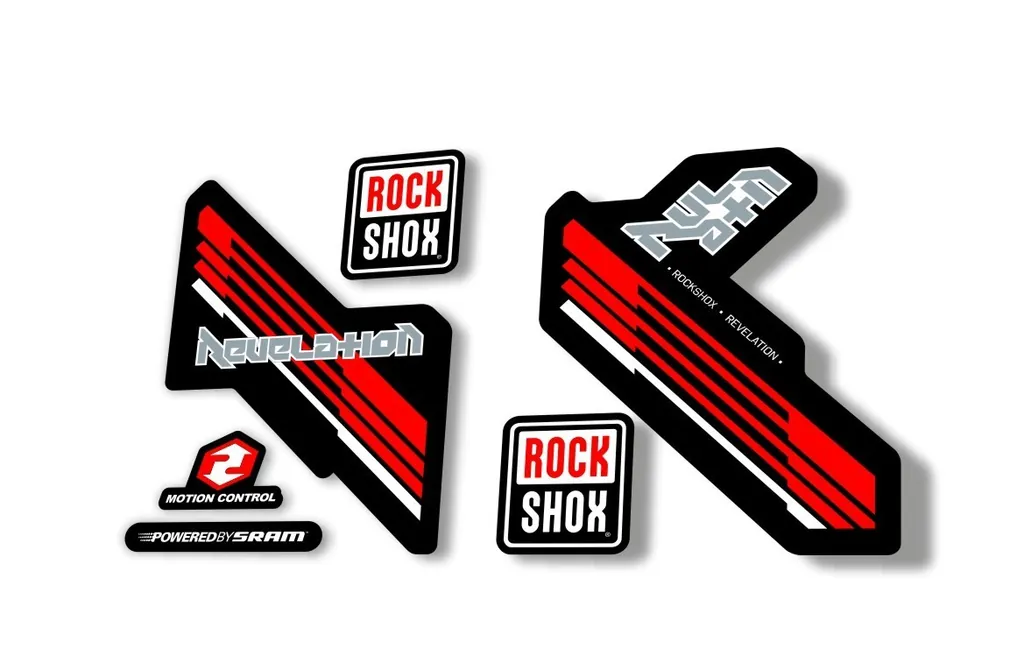 Rock Shox Revelation 2009 Mountain Bike Cycling Decal Kit Sticker Adhesive Black