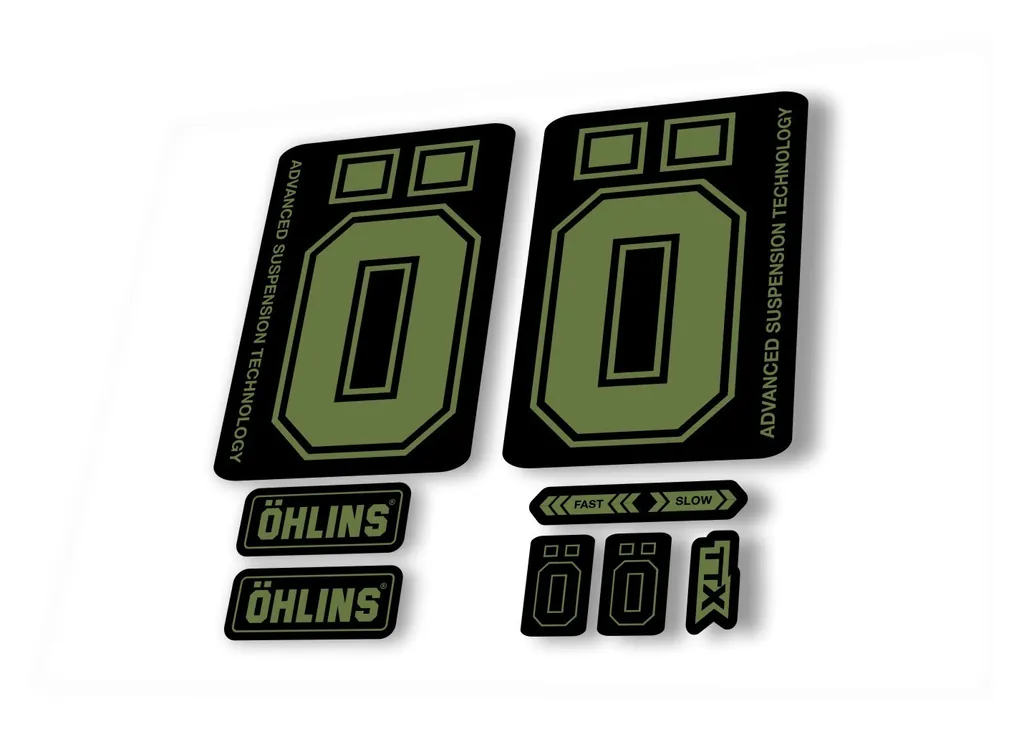 Ohlins DH38 2019 Fork Decal Mountain Bike Cycling Sticker Adhesive Olive