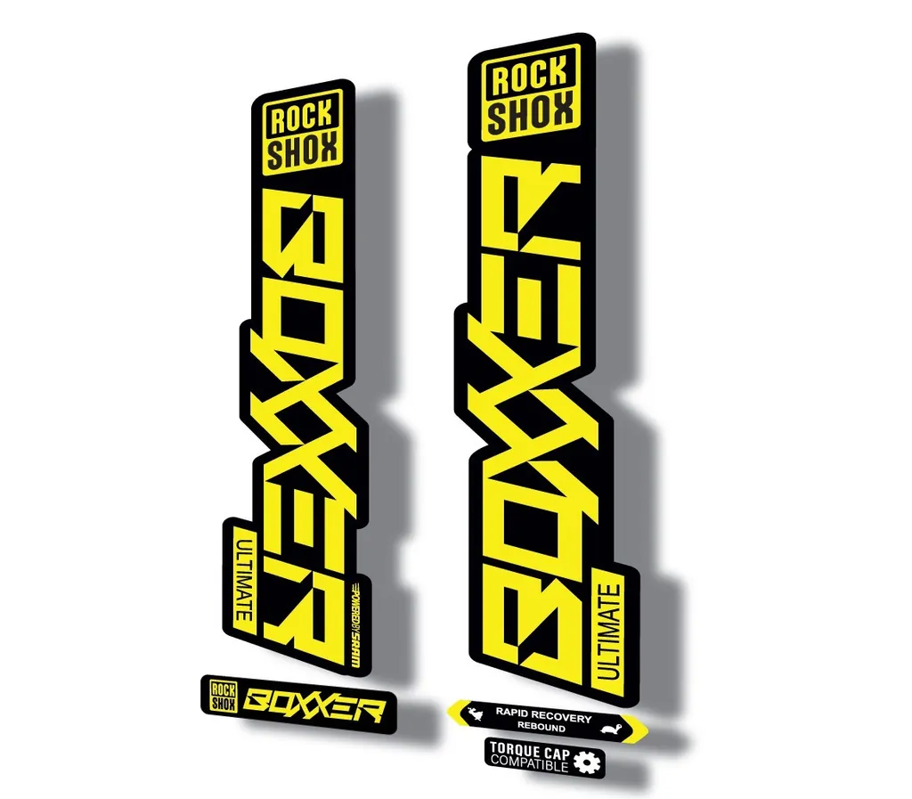 Rock Shox BOXXER 2020 ULTIMATE Mountain Bike Cycling Decal Adhesive Yellow