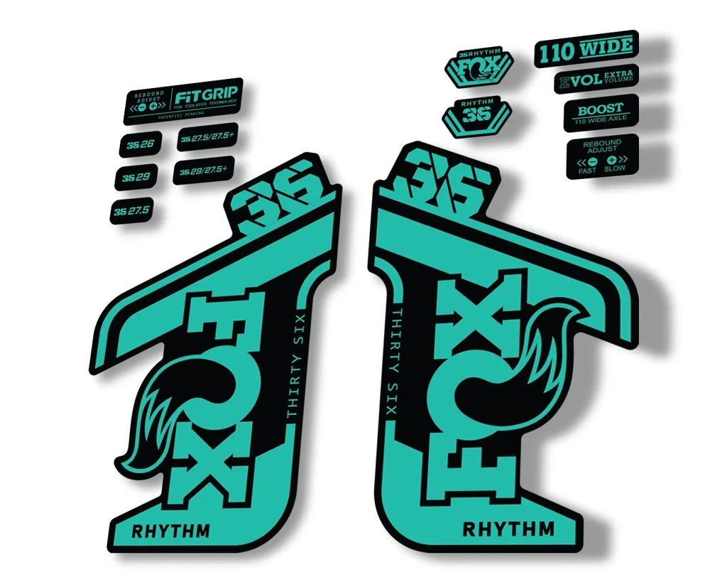 FOX 36 RHYTHM 2021 Forks Suspension Factory Decal Sticker Adhesive Dolphin