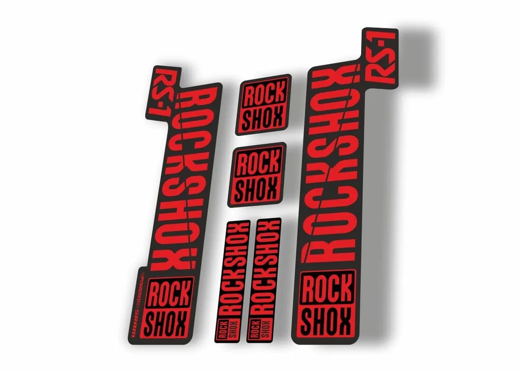 Rock Shox RS1 2018 Fork Decal Mountain Bike Cycling Sticker Adhesive Red