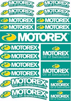 Motorex Decals Sheet Sponsor Graphics Stickers Set Logo Adhesive 19 Pcs