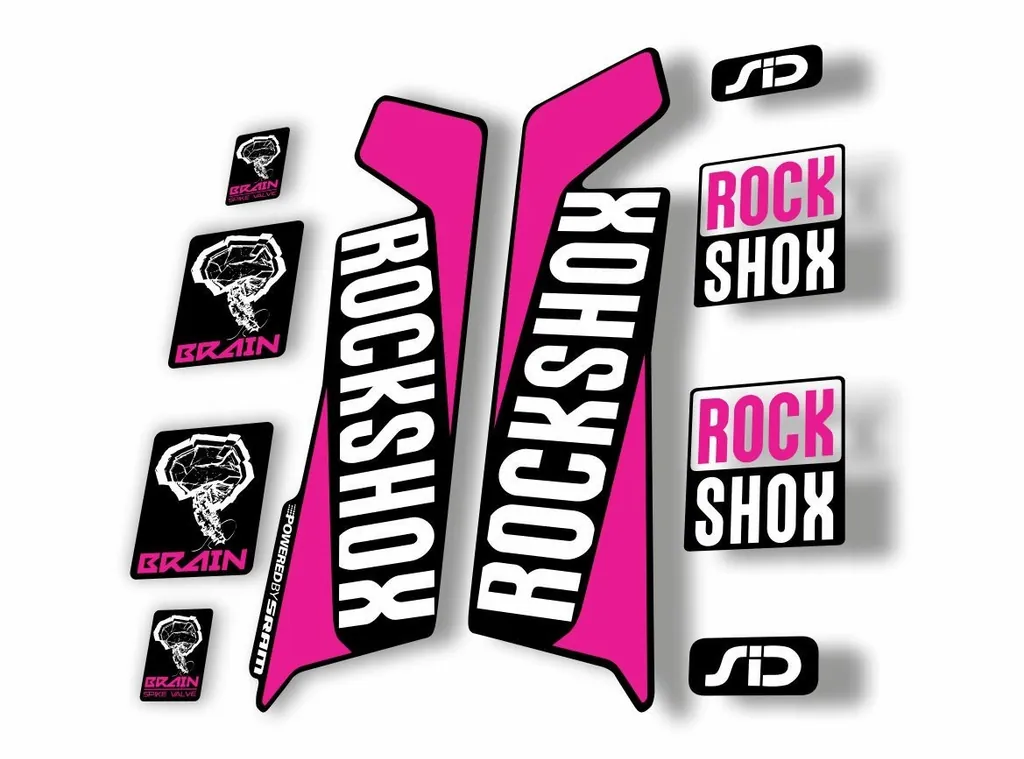 Rock Shox SID Brain 2016-17 Mountain Bike Cycling Decal Sticker Adhesive Pink