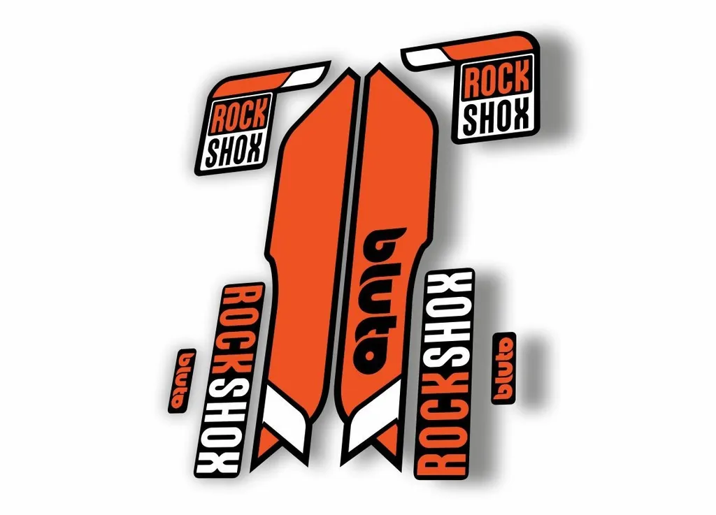 Rock Shox BLUTO 2016-17 Mountain Bike Cycling Fork Decal Sticker Orange