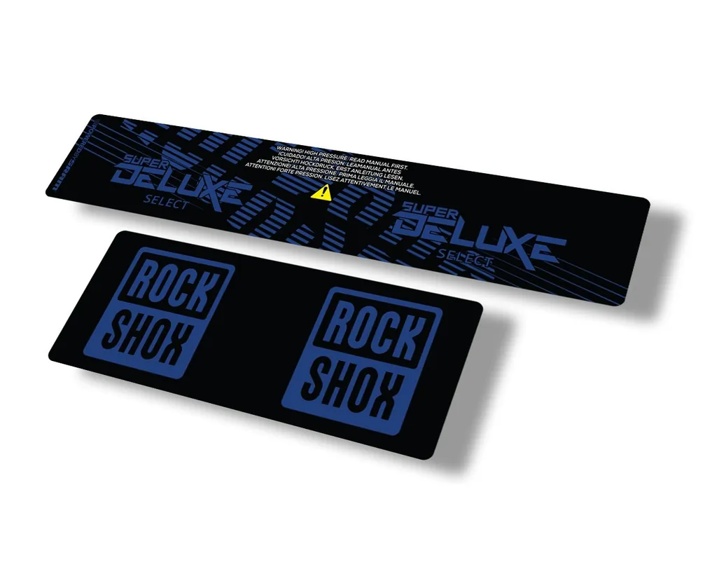 Rock Shox 2021 Super Deluxe Select Rear Shock Decal Sticker Set Dark Blue