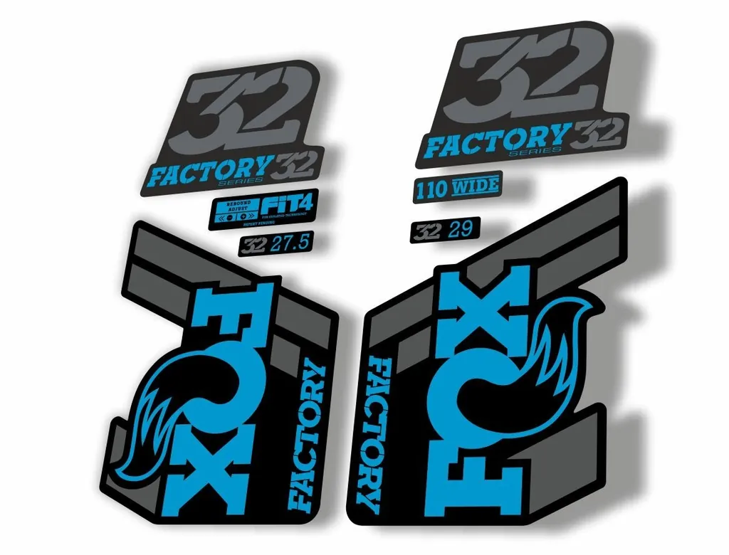 FOX 34 Float 2018-19 Forks Suspension Factory Decals Sticker Adhesive Gray Blue