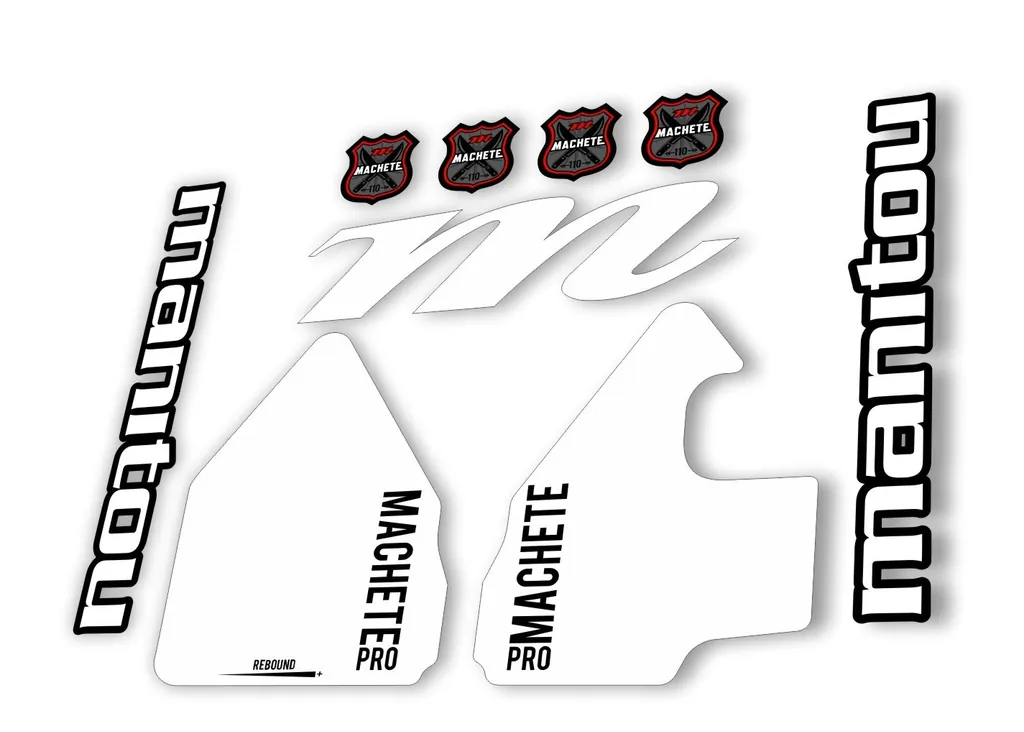 Manitou Machette 110 Pro 2020 Fork Suspension Decal Kit Sticker White