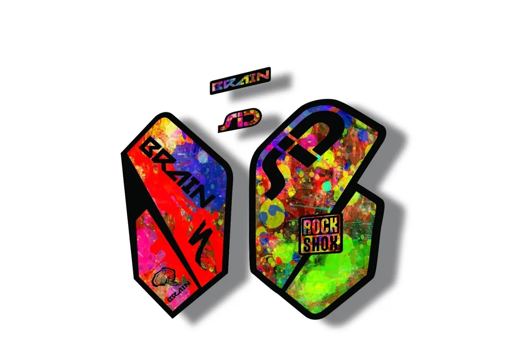 Rock Shox SID Brain 2012 Mountain Bike Cycling Decal Sticker Adhesive Oil Slick