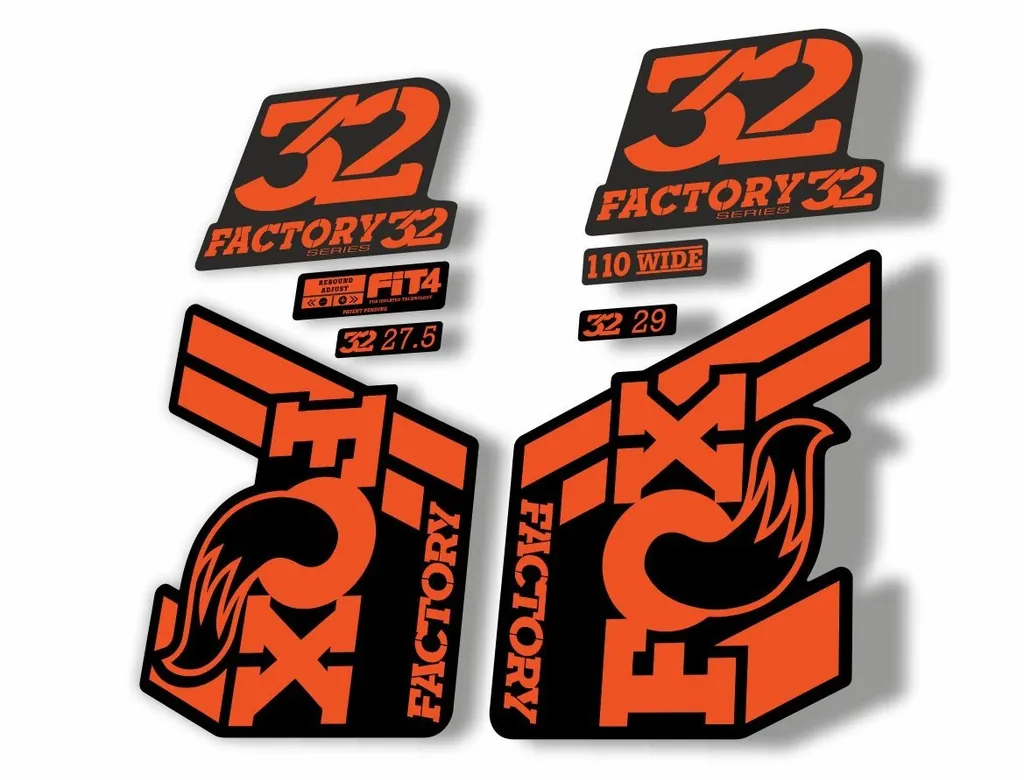 FOX 32 Float 2018-19 Forks Suspension Factory Decals Stickers Adhesive Orange
