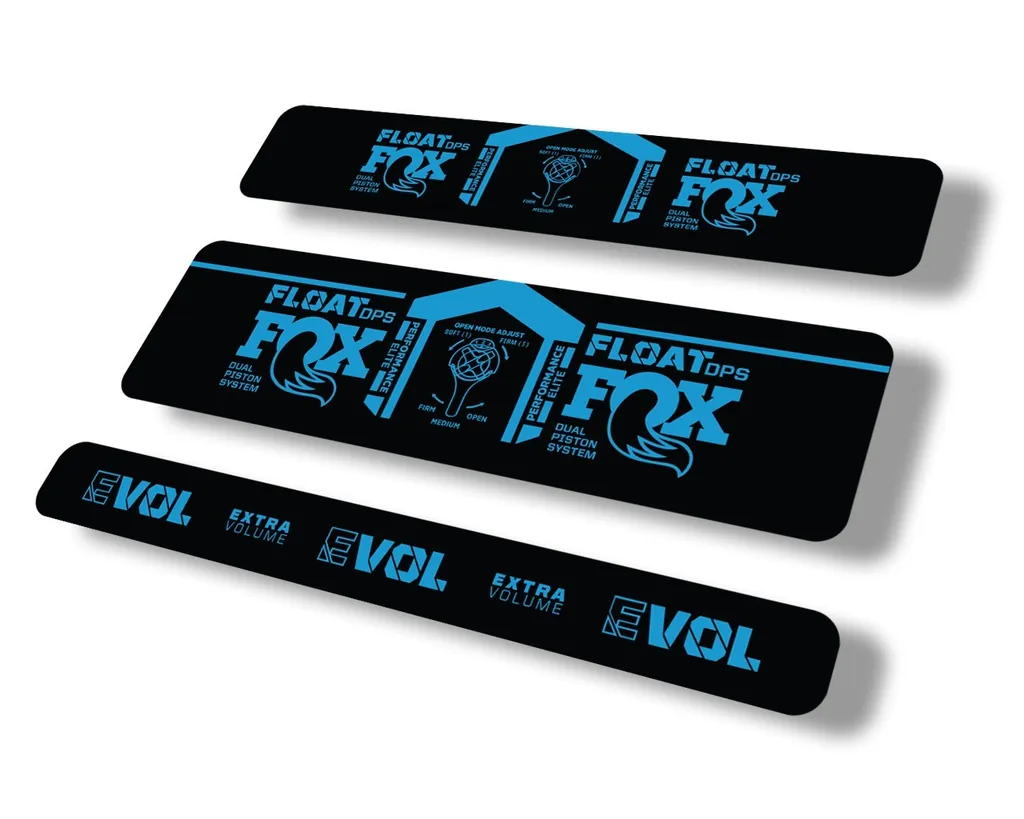 FOX Float DPS 2021 Performance Elite Rear Shock Suspension Sticker Decal Blue