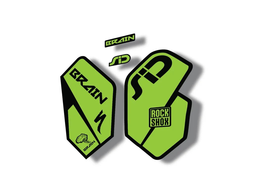 Rock Shox SID Brain 2012 Mountain Bike Cycling Decal Sticker Adhesive Green