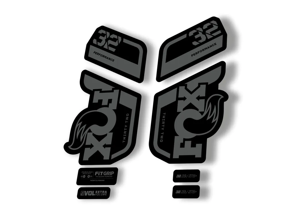 Fox 32 Performance 2021 Fork Suspension Factory Decal Sticker Adhesive Gray