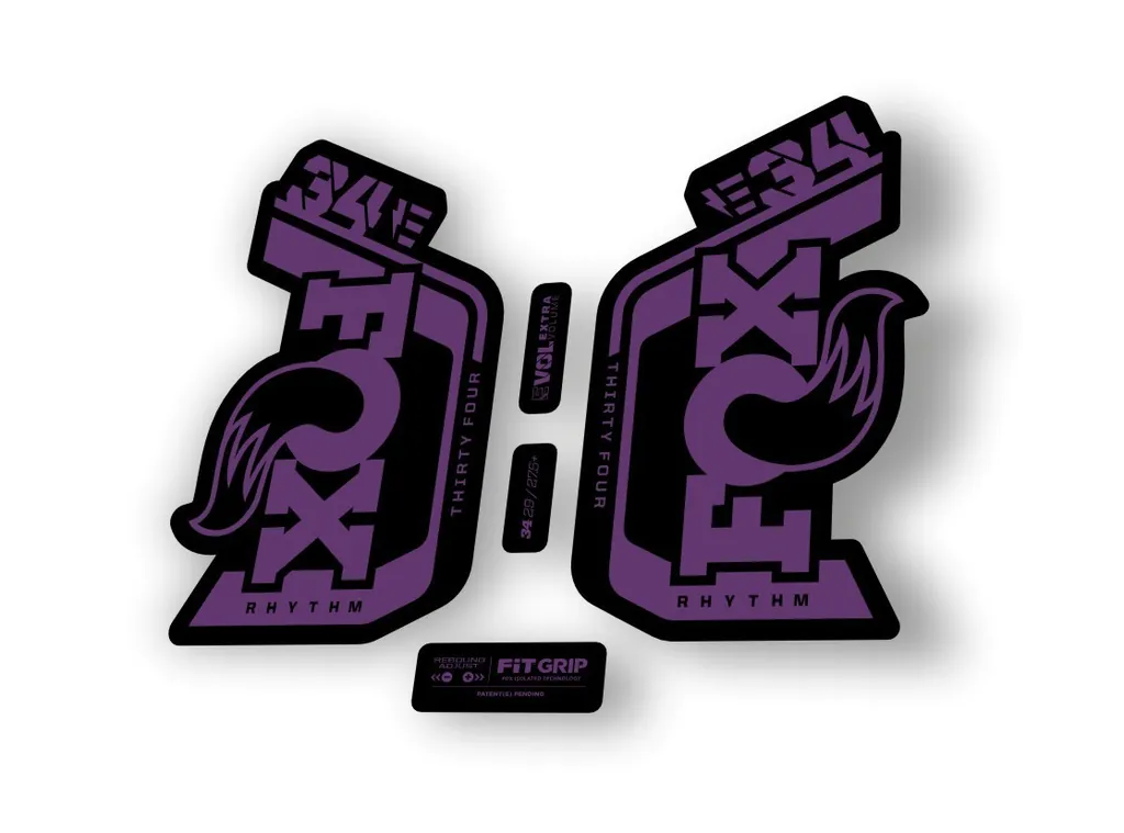 Fox 34 Rhythm E Bike 2024 Fork Suspension Factory Decal Sticker Adhesive Purple