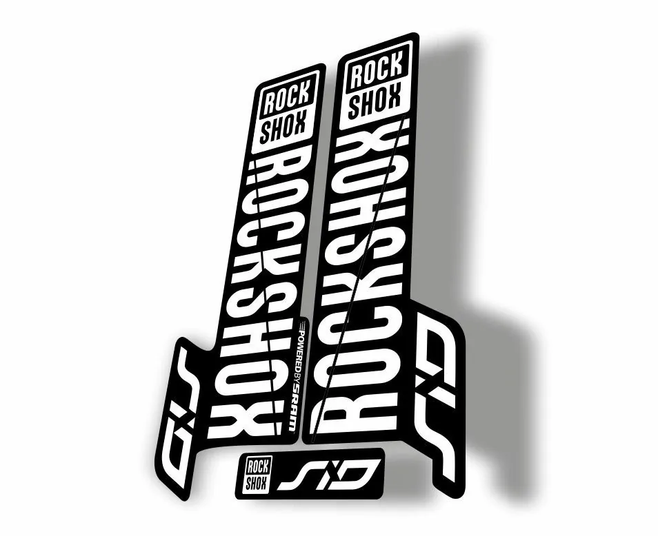 Rock Shox SID 2018 Mountain Bike Cycling Decal Kit Sticker Adhesive White