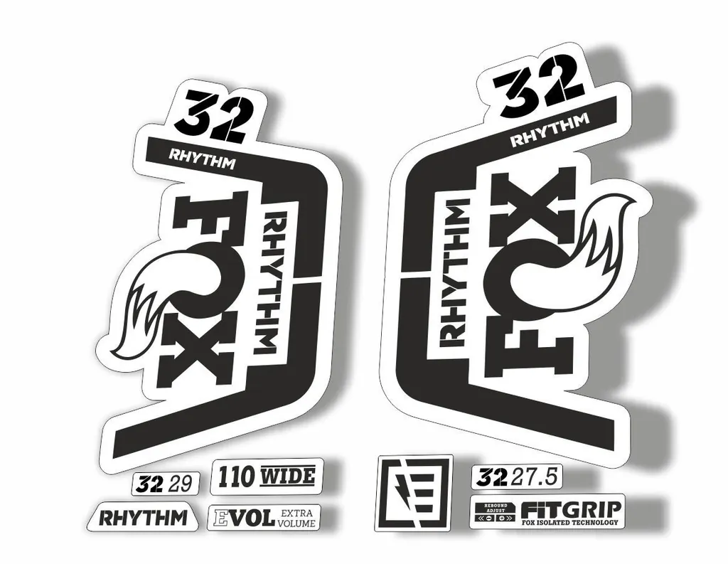 FOX 32 Rhythm 2019 Forks Suspension Factory Decal Sticker Adhesive Black