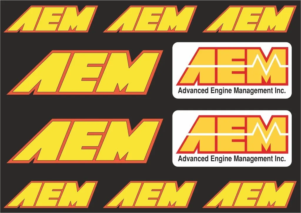 AEM Decal Set Sponsor Stickers Graphics Vinyl Adhesive 10Pcs Aufkleber