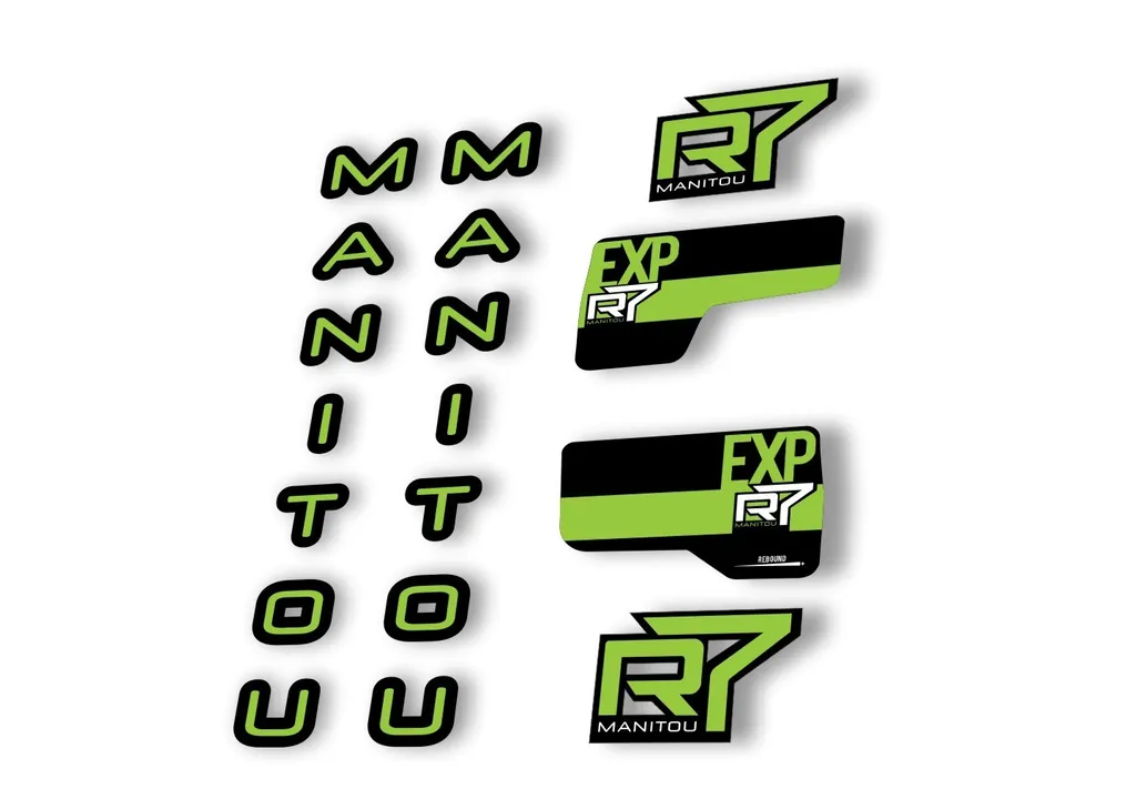 Manitou R7 Expert 2020 Fork Suspension Decal Kit Sticker Set Green