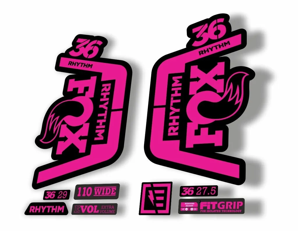 FOX 36 Rhythm 2019 Forks Suspension Factory Decal Sticker Adhesive Pink
