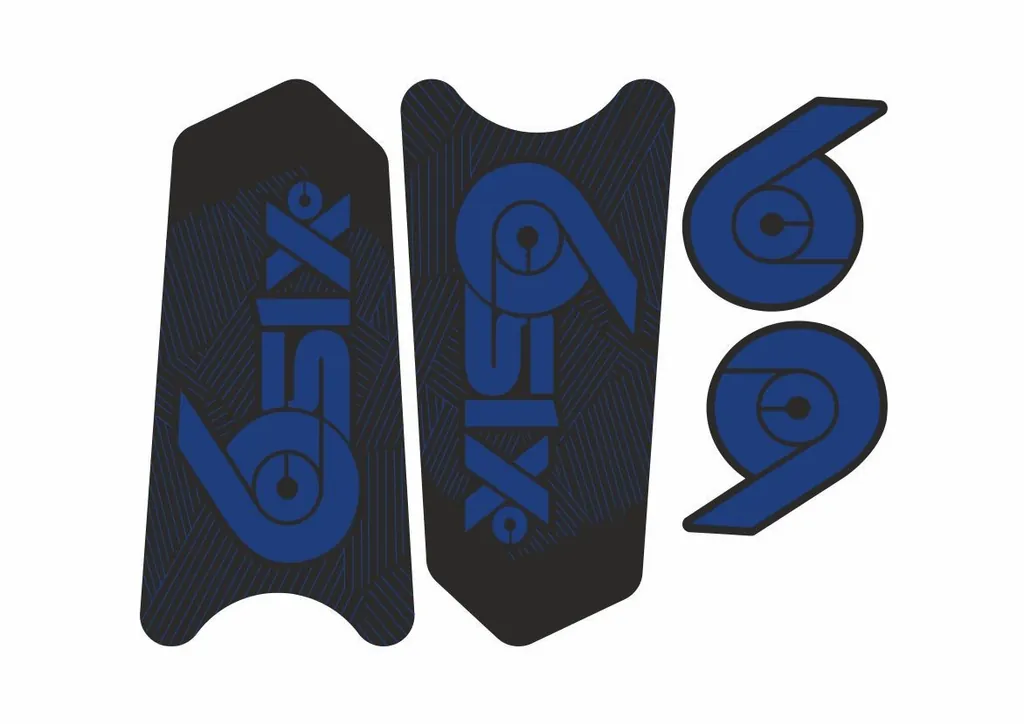 Race Face SixC Crank Decals Set Stickers Mountain Bike Adhesive Dark Blue 2Pcs