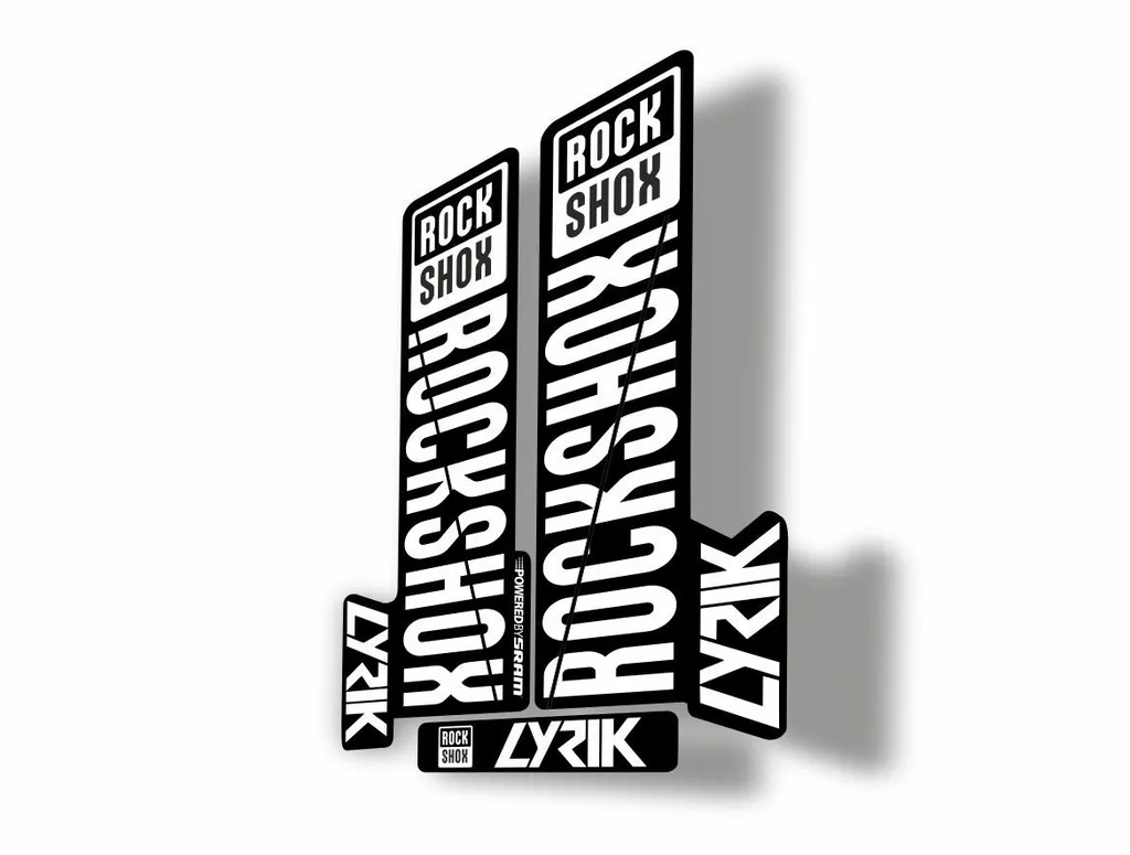 Rock Shox LYRIK 2018 Mountain Bike Cycling Decal Kit Sticker Adhesive White