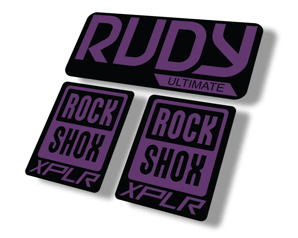 Rock Shox Rudy Ultimate XPLR Gravel Fork Decal Bike Cycling Sticker Purple