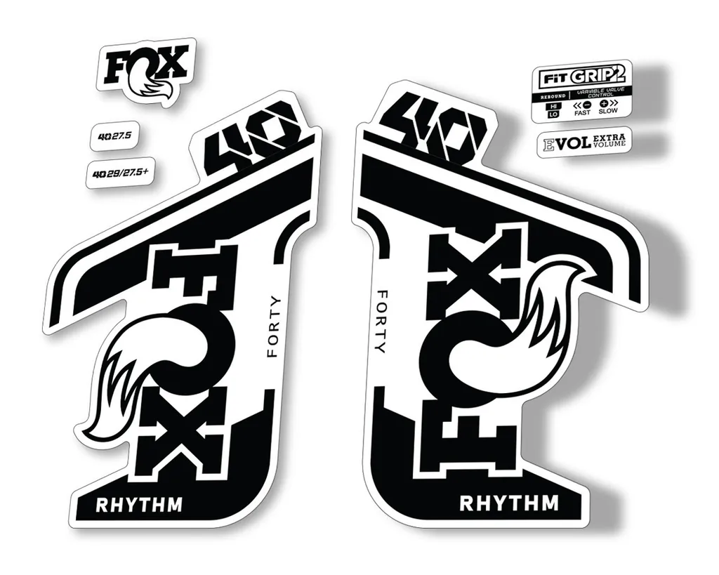 FOX 40 Rhythm 2021 Fork Decals Suspension Sticker Adhesive Black