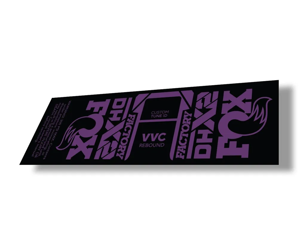 FOX Float DHX2 2021 Rear Shock Suspension Factory Sticker Decal Adhesive Purple