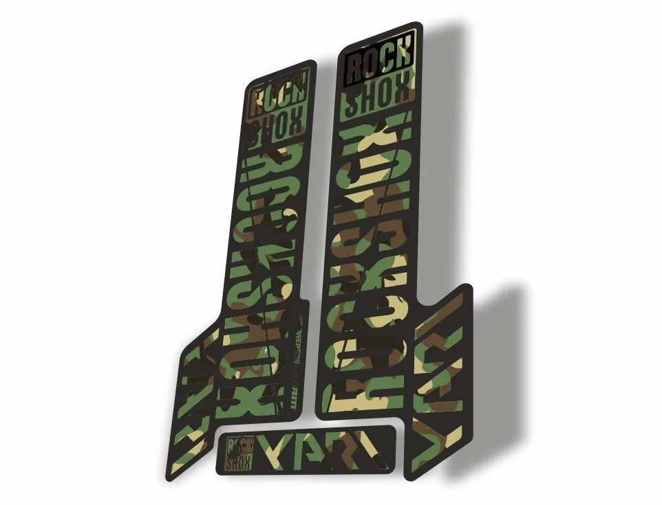 Rock Shox YARI 2018 Fork Decal Mountain Bike Cycling Sticker Adhesive Camuflage