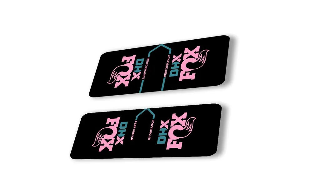 FOX DHX 2022 Performance Rear Shock Suspension Sticker Decal Pink Dolphin