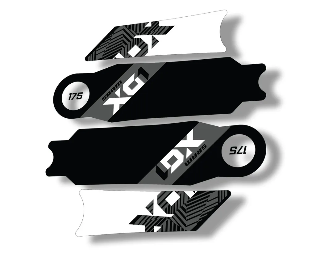 Crank Set Stickers Decals MTB Sram X01 Eagle 2018 Bicycle 2Pcs Adhesive Black