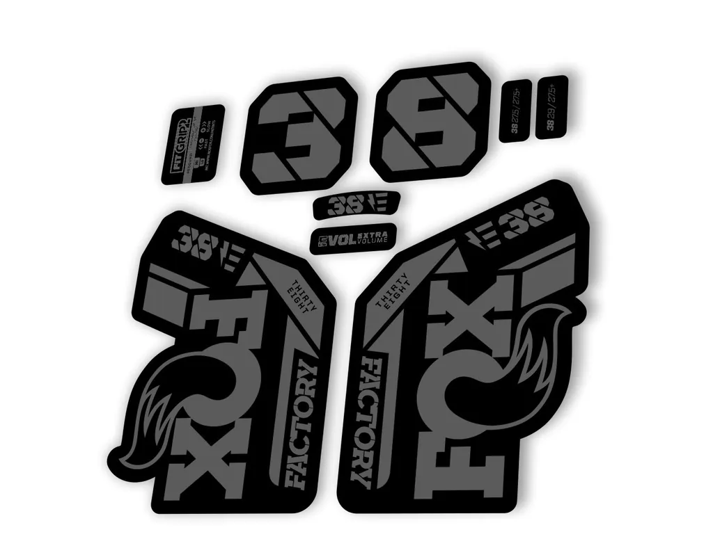 FOX 38 2021 E Bike Forks Suspension Factory Decal Sticker Adhesive Gray