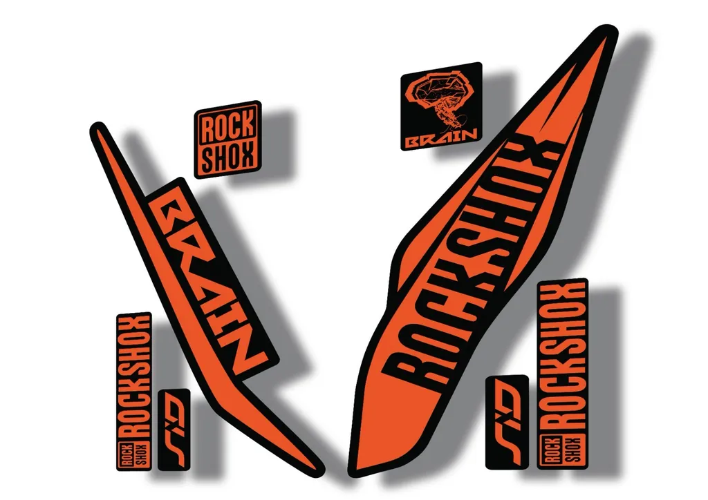 Rock Shox SID Brain 2017 Mountain Bike Cycling Decal Sticker Adhesive Orange