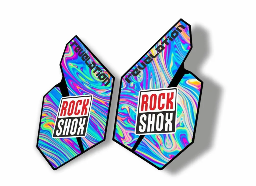 Rock Shox REVELATION 2012 Mountain Bike Cycling Decal Sticker Adhesiv Oil Slick1