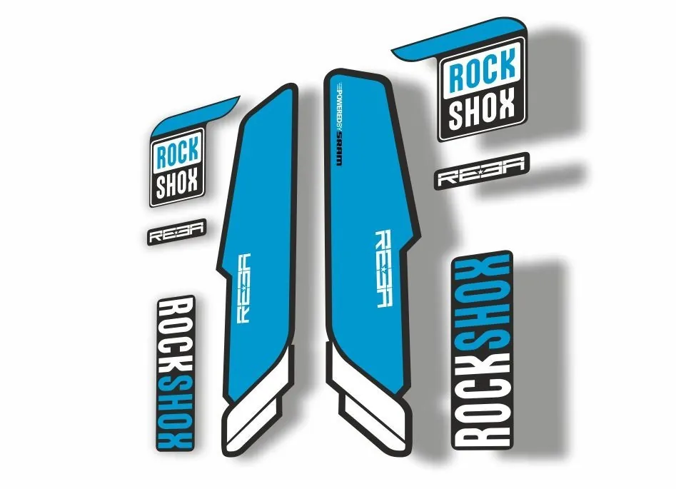 Rock Shox REBA 2015-2017 Fork Decal Mountain Bike Cycling Sticker Adhesive Blue