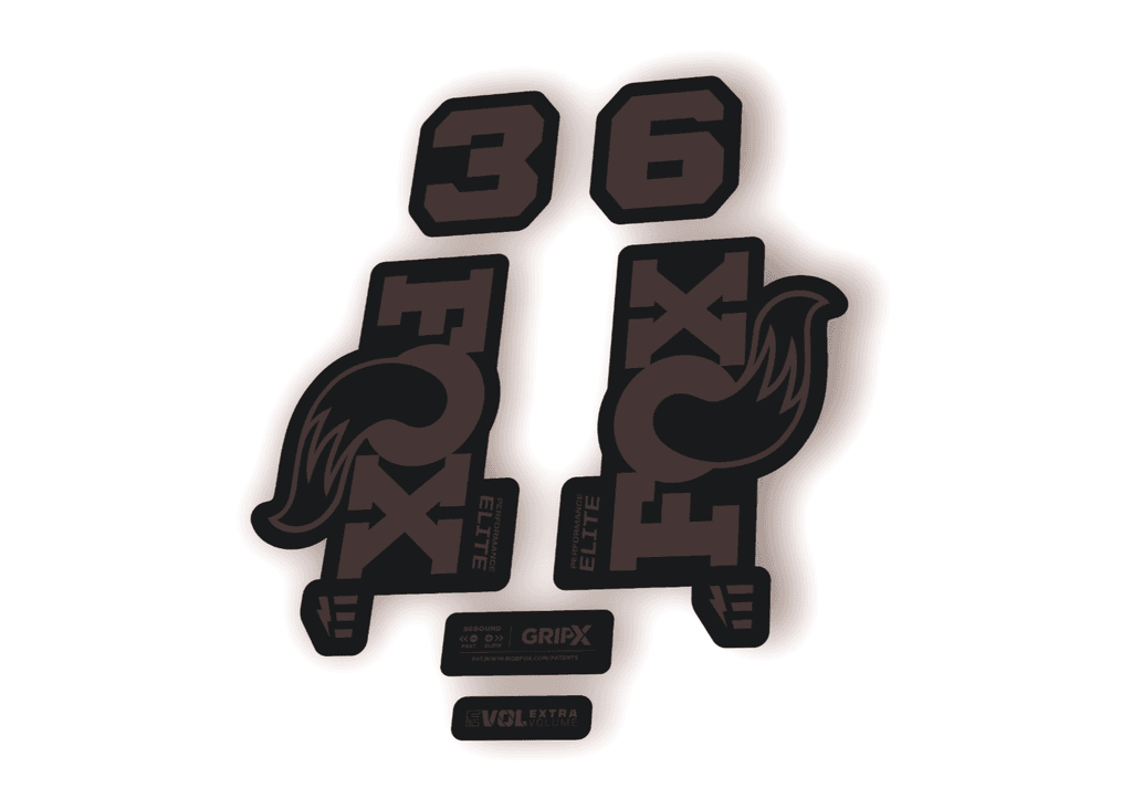 FOX 36 Elite E-Optimized 2026 Fork Factory Decal Sticker Adhesive Gray
