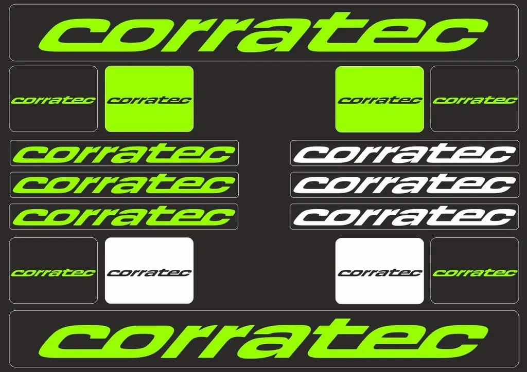 Bicycle Vinyl Frame Stickers Custom Compatible with CORRATEC Green