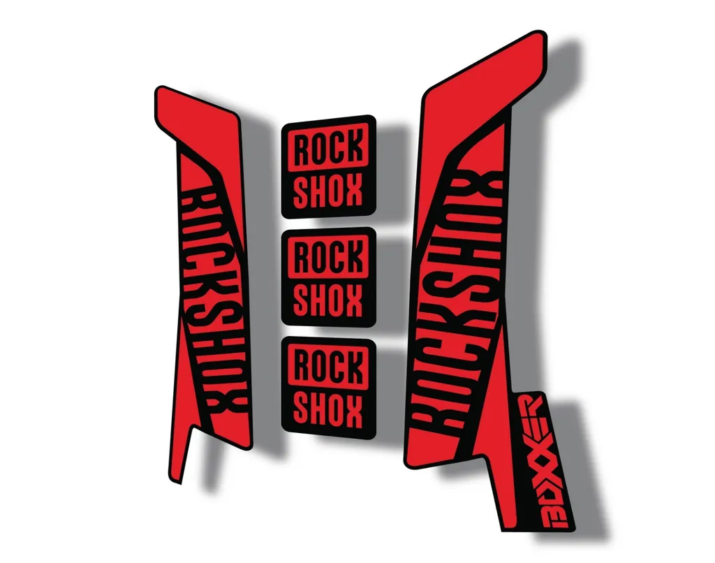 Rock Shox BOXXER 2017 Mountain Bike Cycling Decal Kit Sticker Red