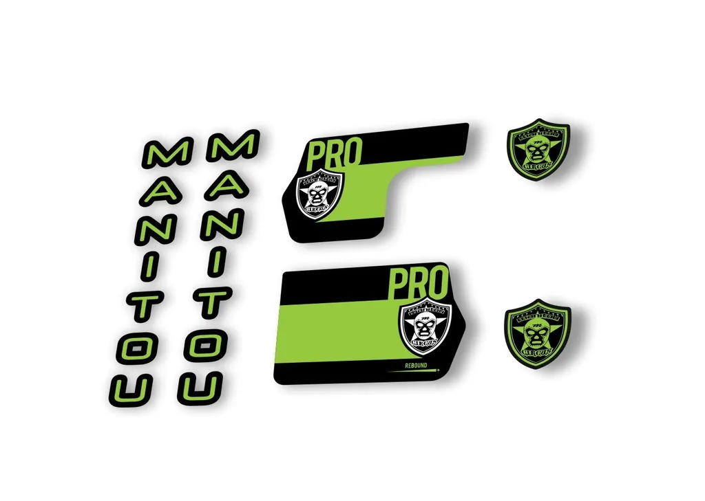 Manitou Circus Pro 2020 Fork Suspension Decal Kit Sticker Set Green
