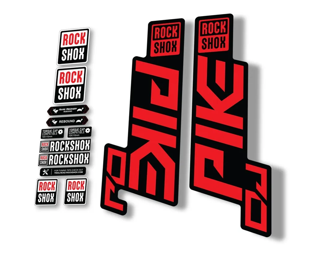 Rock Shox PIKE DJ 2021 Mountain Bike Cycling Decal Sticker Adhesive Red