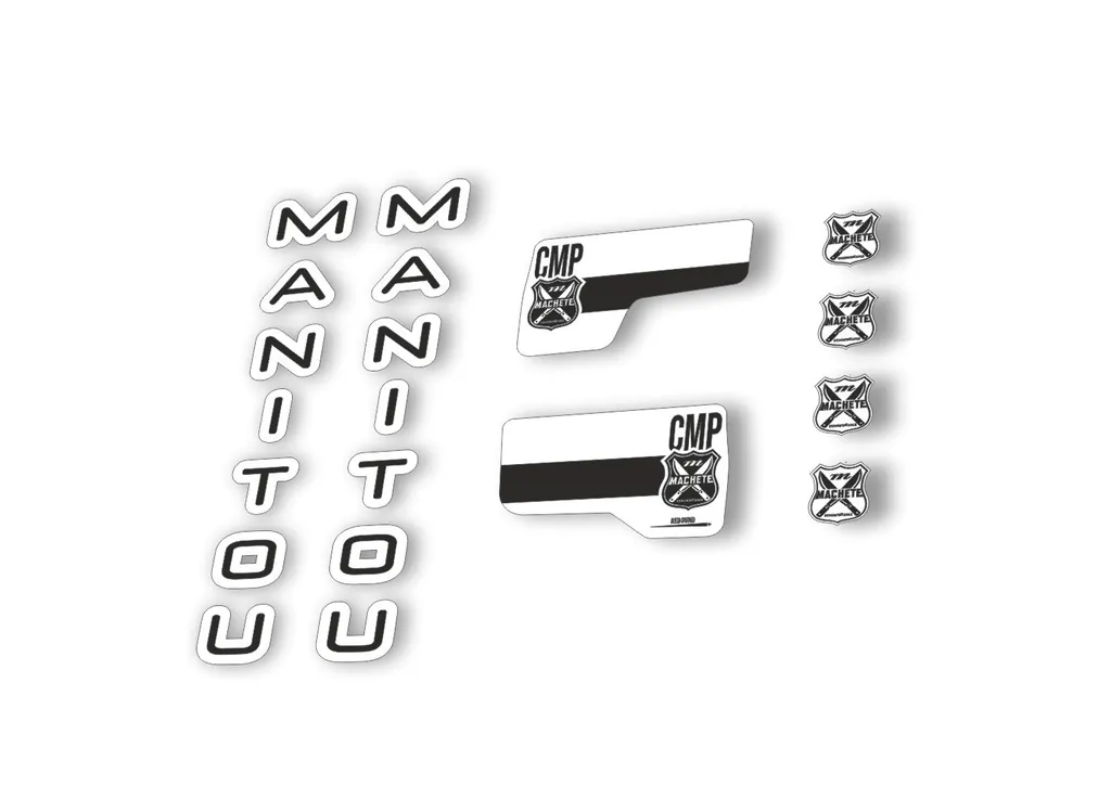 Manitou Machette Comp 2020 Fork Suspension Decal Kit Sticker Set Black