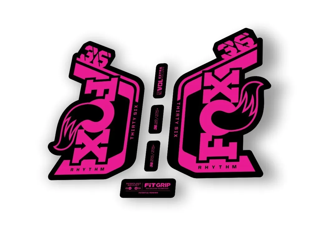 Fox 36 Rhythm 2024 Fork Suspension Factory Decal Sticker Adhesive Pink