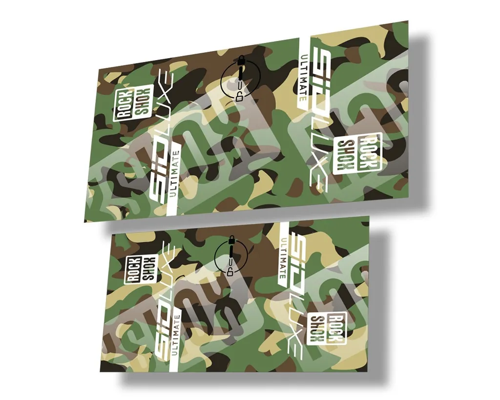 Rock Shox 2021 SID LUXE ULTIMATE Rear Shock Decal Sticker Camo