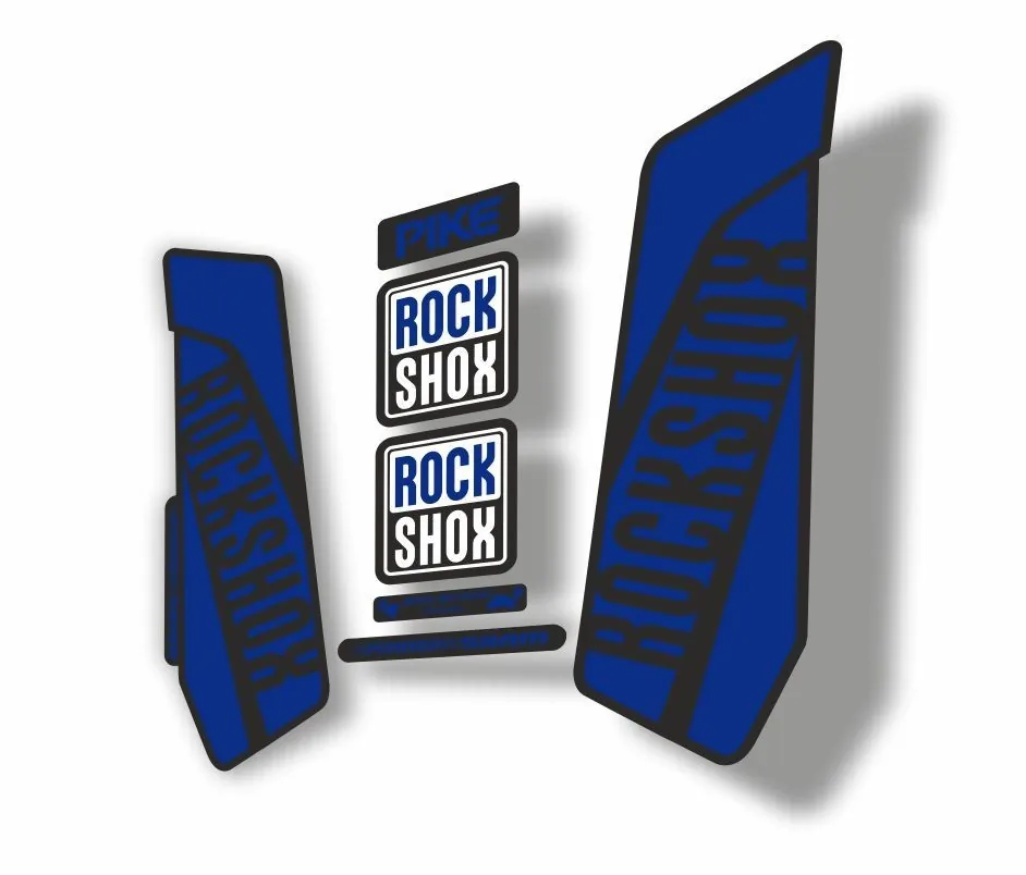 Rock Shox Pike 2016 Mountain Bike Cycling Decal Kit Sticker Adhesive Dark Blue