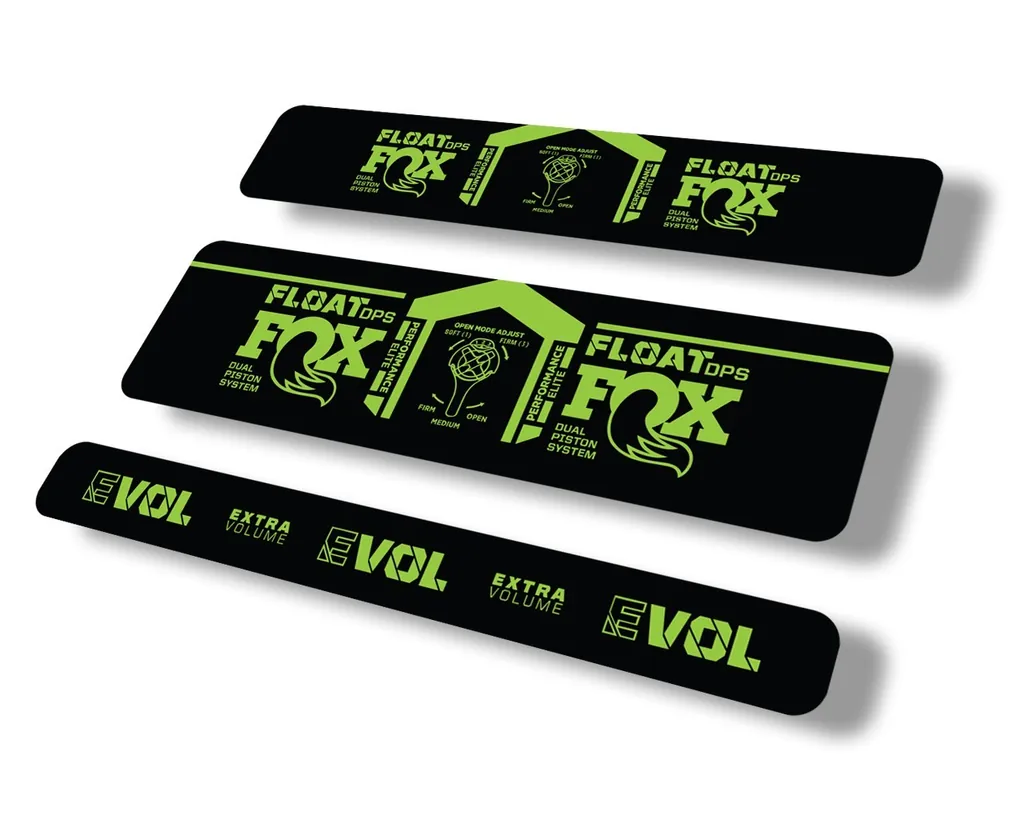 FOX Float DPS 2021 Performance Elite Rear Shock Suspension Sticker Decal Green