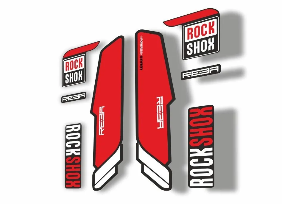 Rock Shox REBA 2015-2017 Fork Decal Mountain Bike Cycling Sticker Adhesive Red