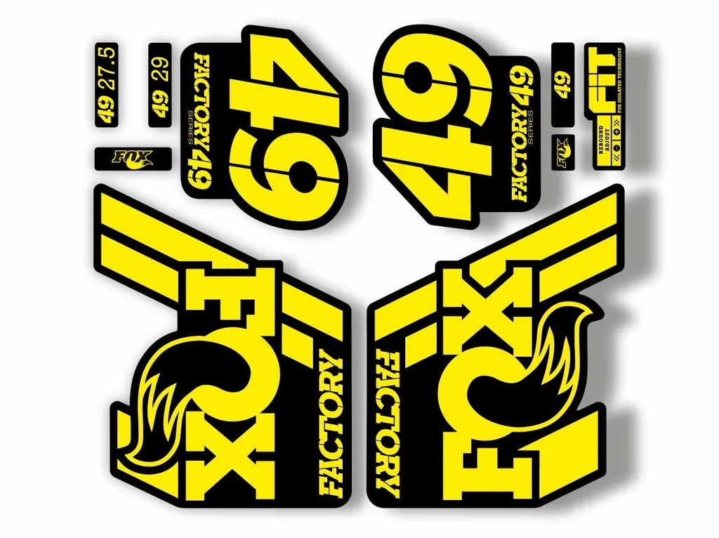 FOX 40 Float 2018-19 Forks Suspension Factory Decals Sticker Adhesive Yellow