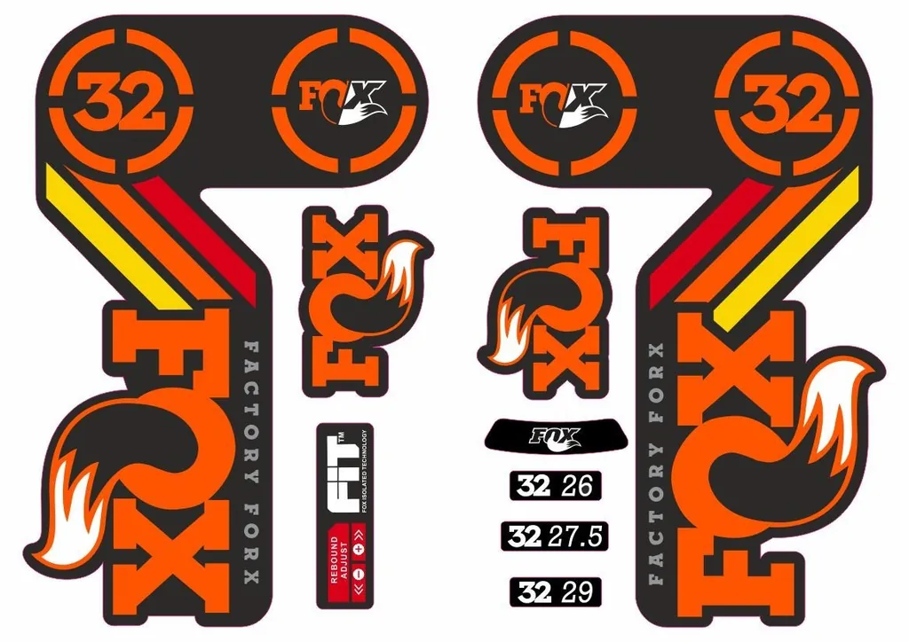 FOX 32 Heritage 2015 Fork Suspension Factory Decal Sticker Adhesive Rainbow